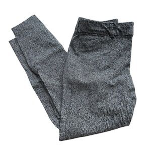 OLD NAVY pixie ankle skinny pants black and white herringbone pattern - size 2